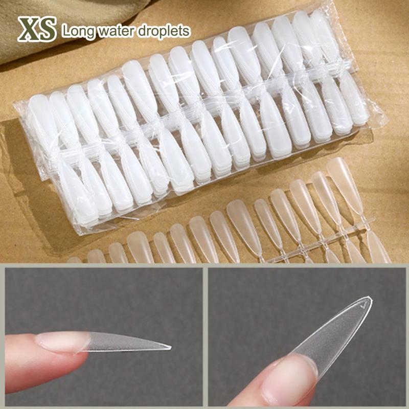 300 Pcs/Bag Fake Nail Tips Matte Coverage Transparent False Nails Tips Gel Nails Extension Diy Practice Nail Tool