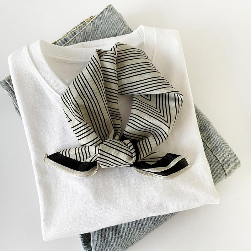 

Шелковый хлопковый шарф небольшого размера, квадратный шарф для женщин, весенний и летний шарф 55*55cm