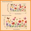 Vivid Flower Glass Sticker Self-Adhesive for Kitchen Fridge Bedroom Window Door Home Decoration Removable Wall Decal