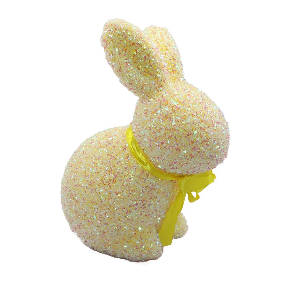 Colorful Rabbit Easter Figurine Simulation Bunny Handmade Easter Bunny Ornament Cute Novelty Cartoon Bunny Figurine Easter Party