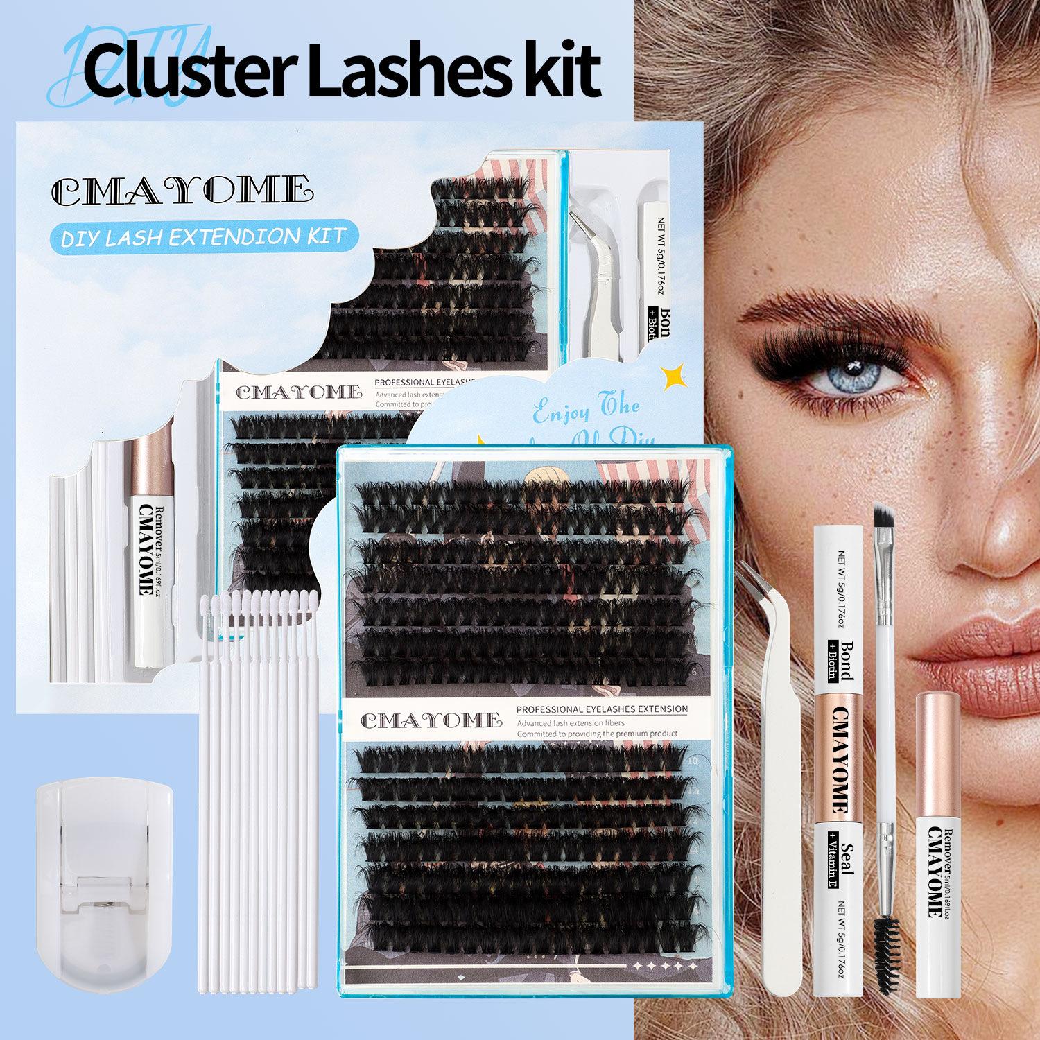 

Diy False Eyelash Extension Set, Single Tuft Hair Dense Curl Gift Box With Eyelash Glue Set