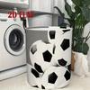 1pc, Light Gray Background And Classic Football Pattern Storage Basket, Suitable for Bedroom Storage, Decorative And Functional Storage Basket, Dirty 