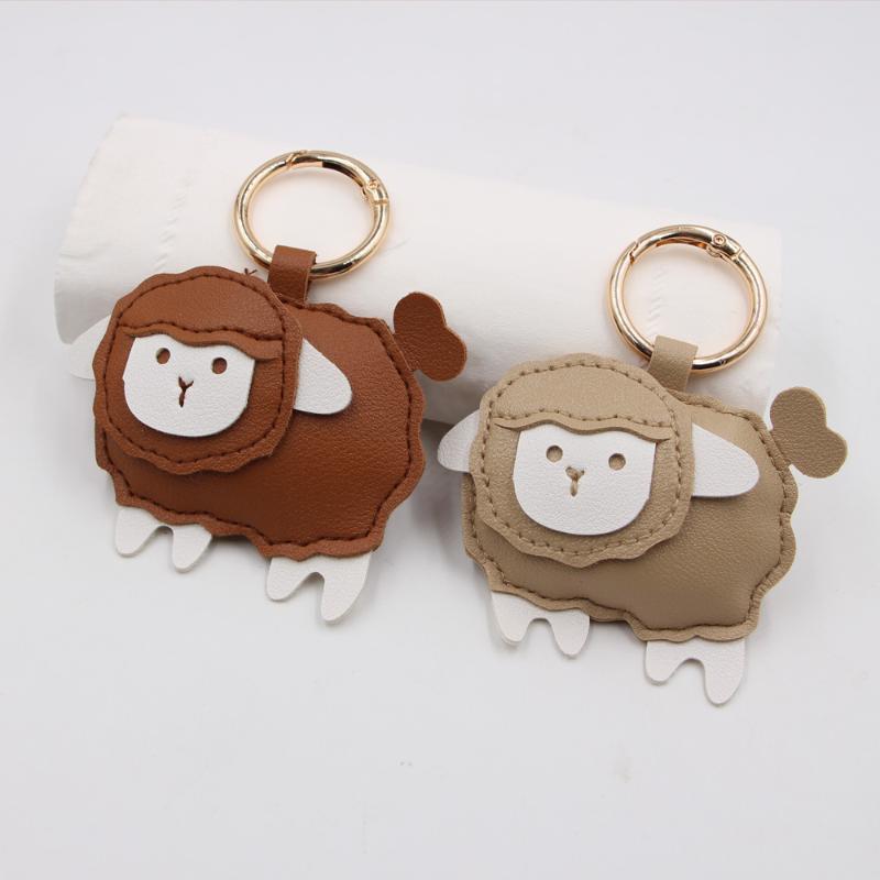 1Pcs Pu Leather Versatile Luggage Pendant Backpack Hanging Decoration Backpack Accessories Cute Cartoon Sheep Backpack Pendant