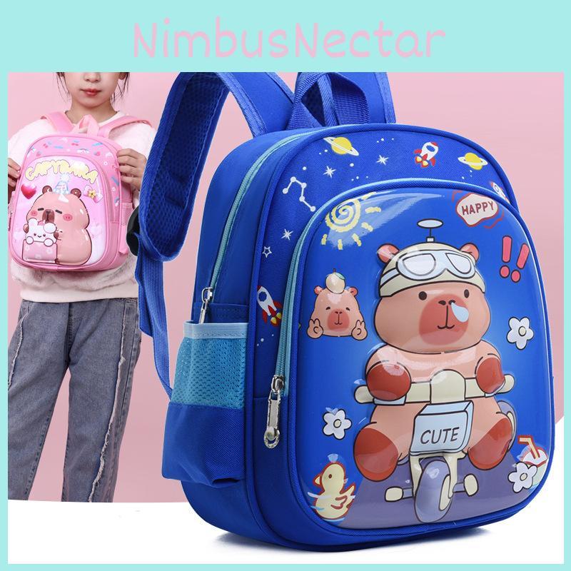 Charming Capybara Cartoon Preschool Backpack For Young Children With Comfortable Shoulder Straps And Versatile Colors