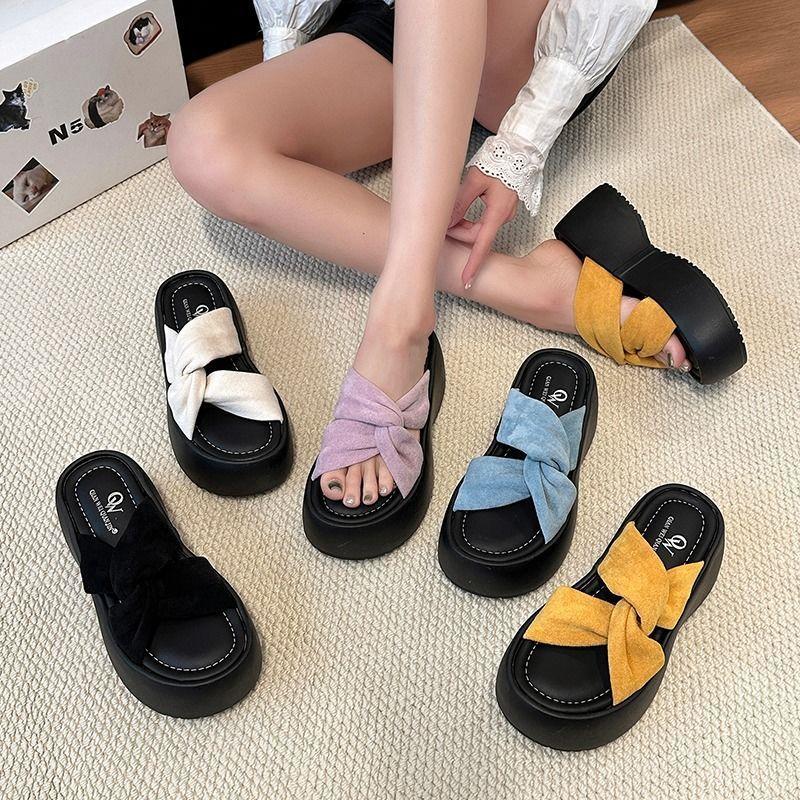 2025 Summer New Flat Bottom Half Tray Versatile Internet Celebrity Soft Bottom Slippers Spring and Summer Wear Women's Bag Head Drag