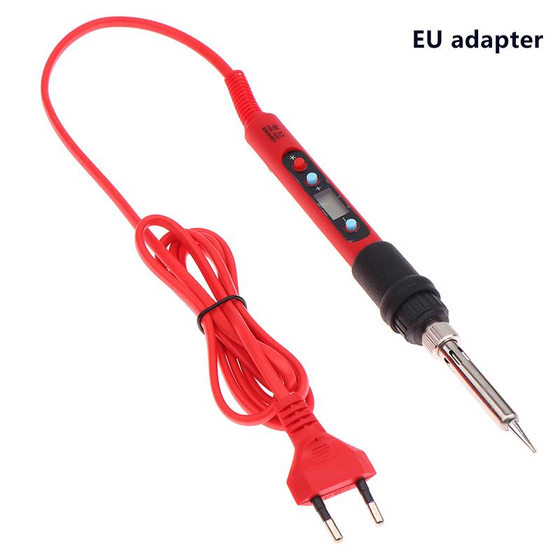 

Цифровой ЖК-дисплей паяльник 80 Вт с выключателем вкл/выкл Керамический нагреватель паяльные наконечники Регулируемая температура Сварочные инструменты EU adapter