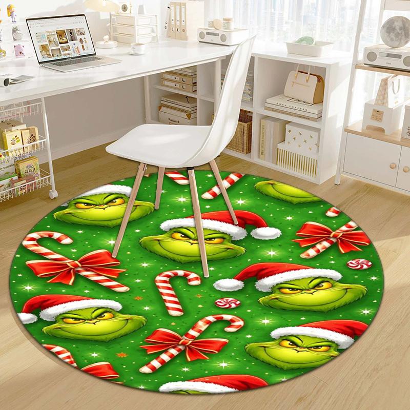 American Christmas Comedy How the Grinch Stole Christmas carpet Household goods decoration anti slip home table and chair mat aisle door mat carpet 5