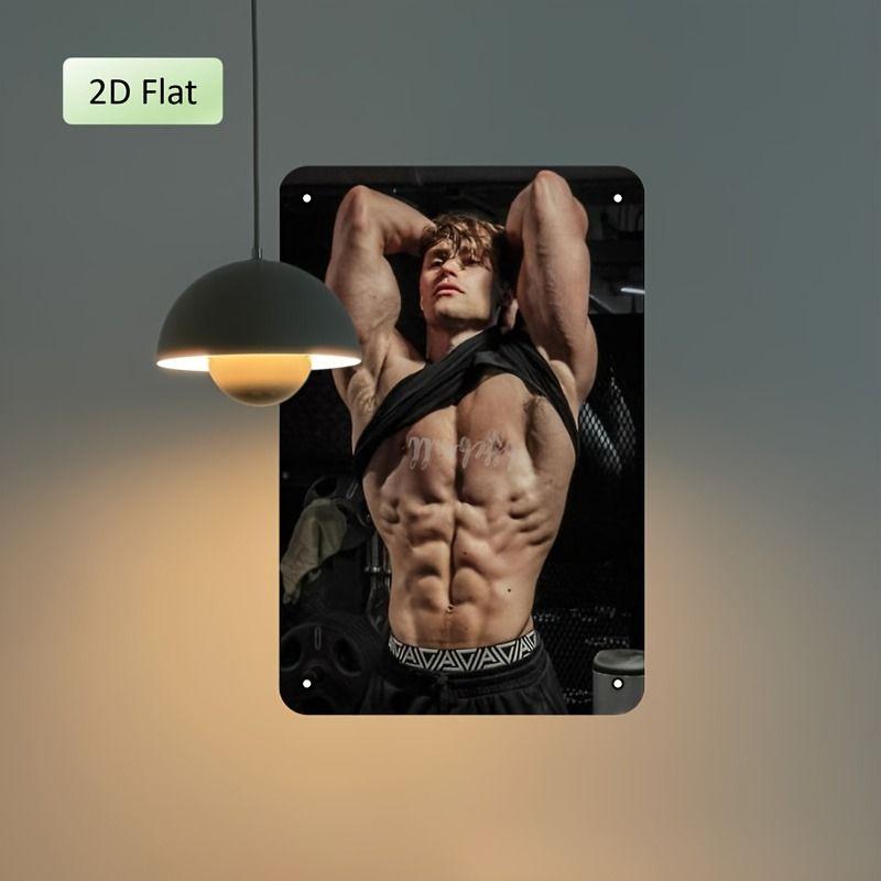 Fitness Motivation Metallblechschild Gewichtheben Fitness Poster Man Cave Garage Heimwanddekor 8x12 Zoll