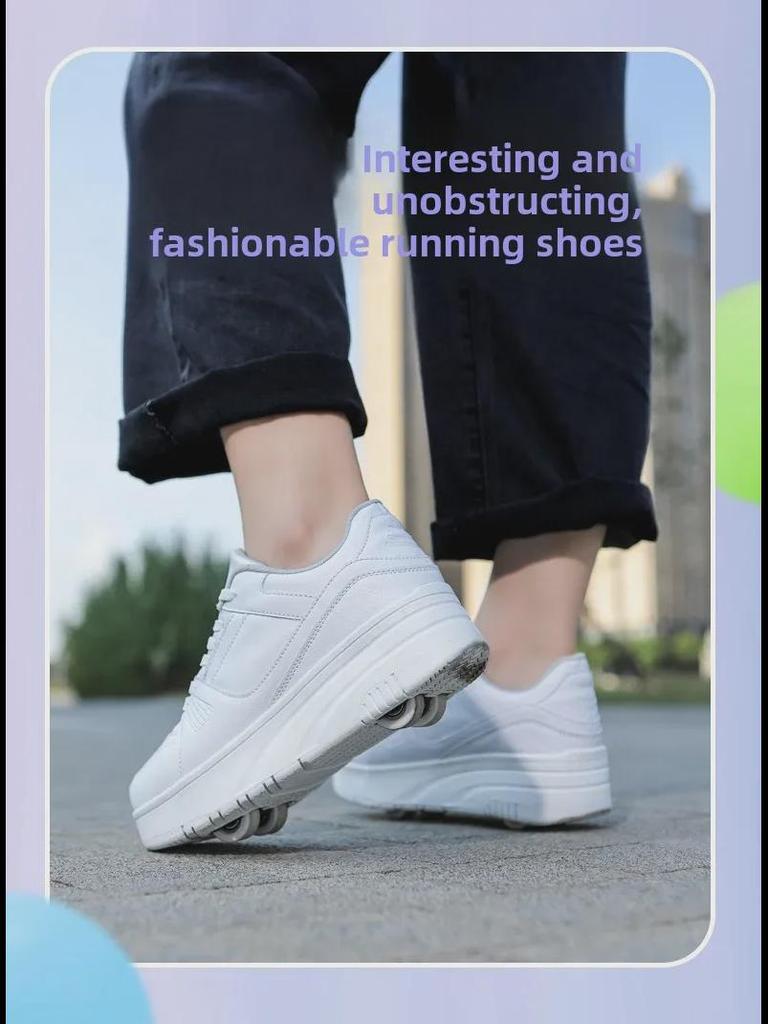 Ultra-Light Unisex Student Running Shoes with Detachable Wheels
