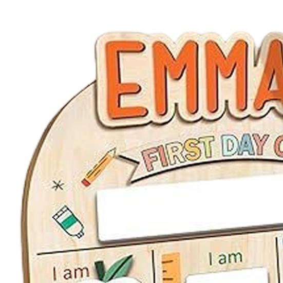 First Day of School Board Dry Erase Board Reusable Wooden First Day