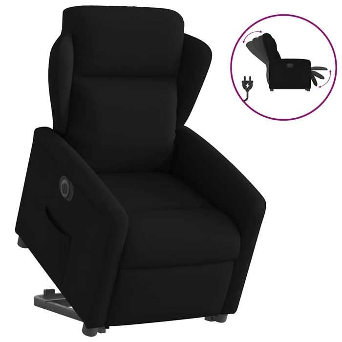 VidaXL Fauteuil inclinable électrique noir tissu 3303156