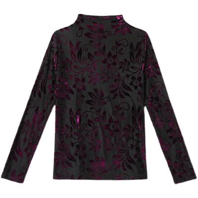 New Winter Style Plush Thickened Half-high Neck Warm Bottoming Shirt with High-end Long-sleeved T-shirt Top for Women