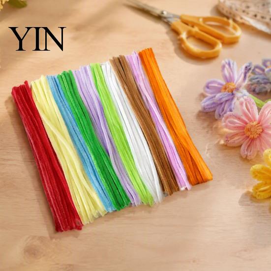 Creative Handicraft Accessories 100Pcs Pipe Cleaners for Handicrafts, Flexible Chenille Stems DIY Bendable Wire Decoration Art Projects, Multi-colored