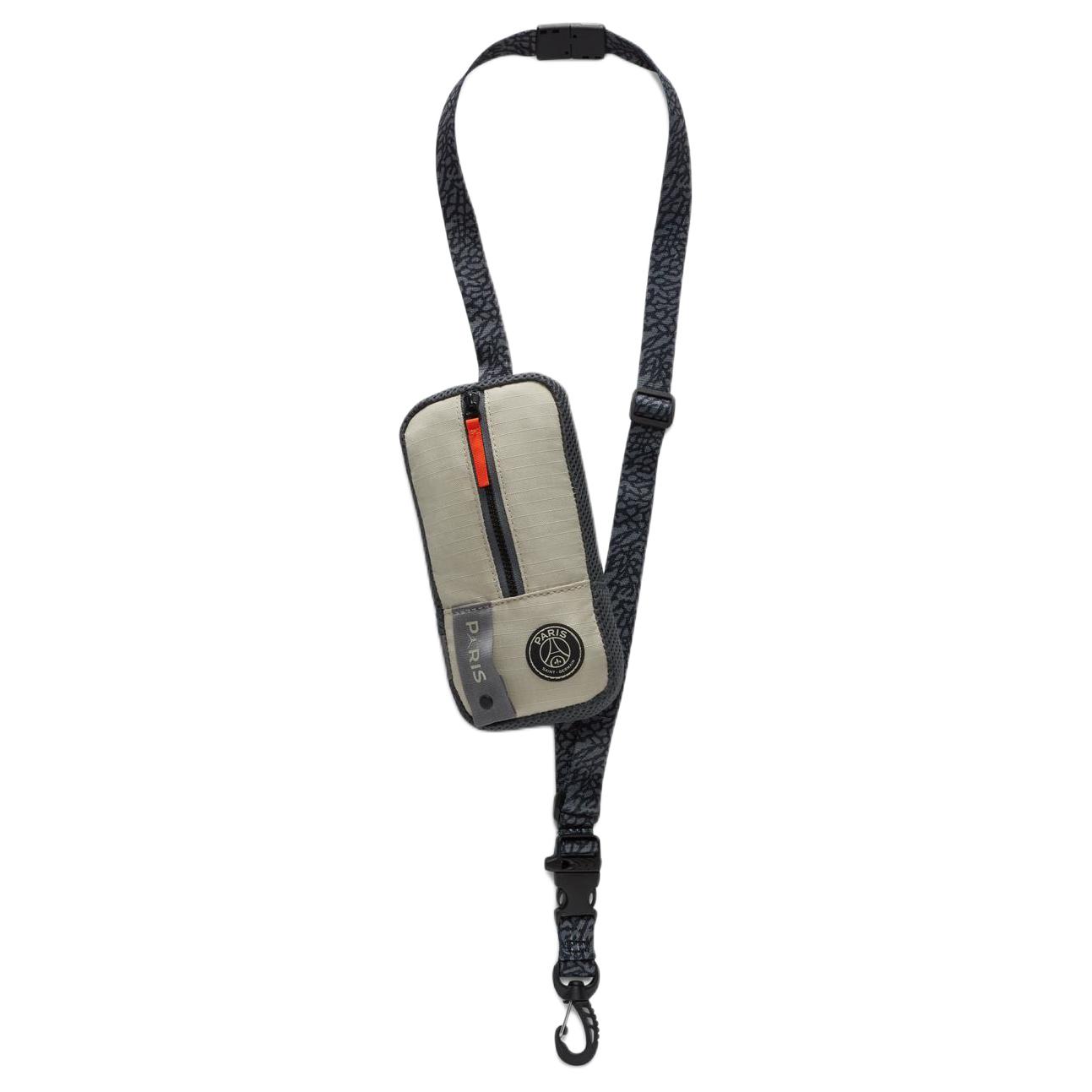 Jordan Logo Letter Print Zipper Crossbody Bag Unisex bags Stone Iron-Gray Black FB1407-218 Stone Color & Iron Gray & Black