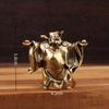 Small Elegant Brass Wealth Ornament Grand Tabletop Statue Decorative Piece for Home Office Business Success Decor