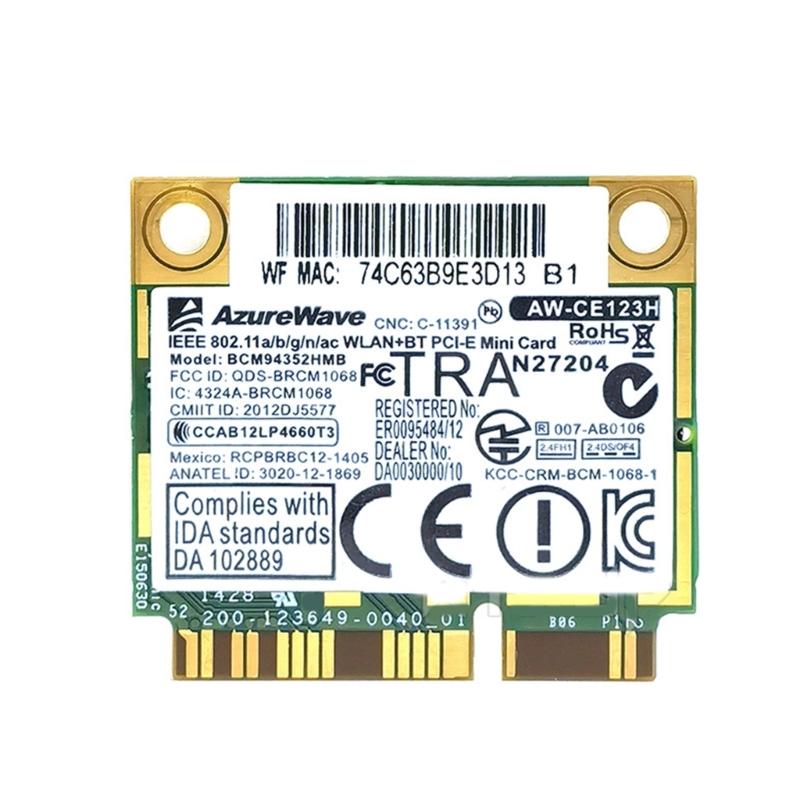 BCM94352HMB 867Mbps WiFi karta kompatibilná s Bluetooth 4.0 AW-CE123H BCM94352 PCI-E bezdrôtový adaptér Wlan k karty
