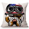 Nordic Motorbike Race Biker Club Car Pillow Case Us Flag Motorcycle Art Sofa Chair Waist Pillow Beige Linen Decor Cushion Covers