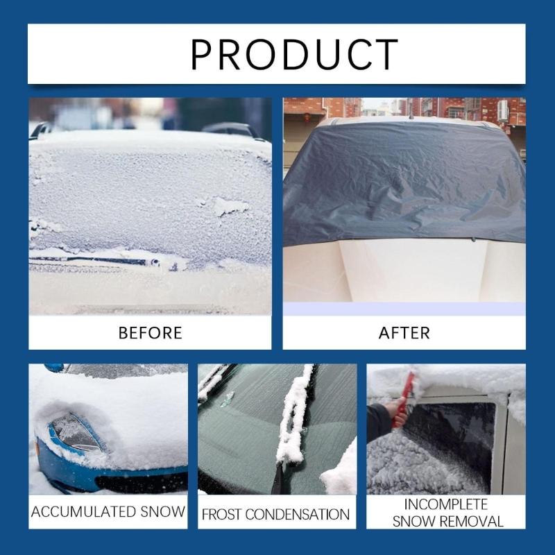 Windshield Snow Cover, Windshield Cover for Ice and Snow Windproof Sunshade Cover for Car SUV,61x28inch