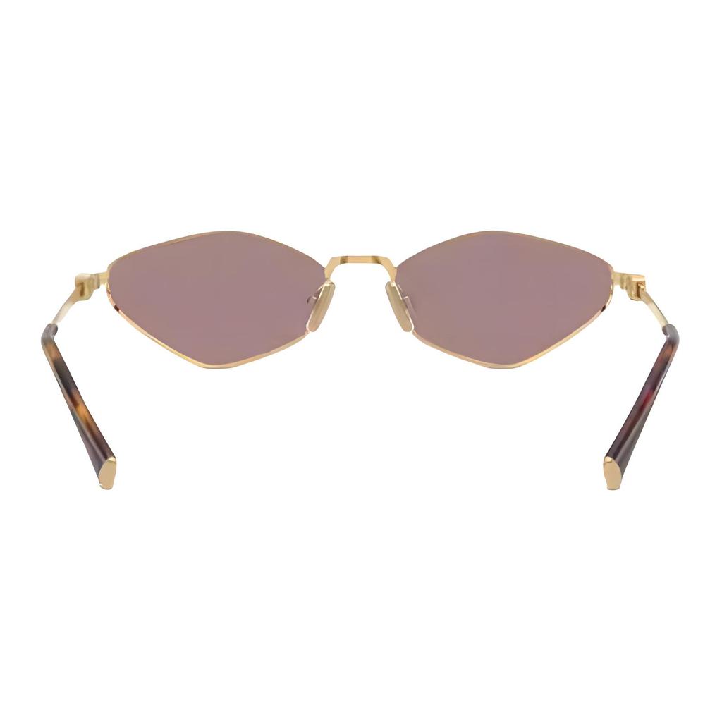 Miu Miu Logo Letter Design Metal Irregular Shape Sunglasses Women sunglasses Gold SMU56Z-5AK20I56