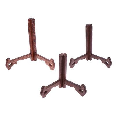 Wood Storage Rack Porcelain Plate Collection Rack Display Stand Foldable Rack Wood Easel Plate Tea Cake Dish Holder Home Decor