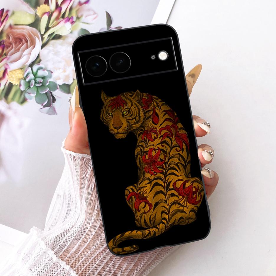 For Google Pixel 7A Case Pixel7 Pro Luxury Flower Butterfly Painted Cover Soft Silicone Case For Google Pixel 7 Pro Pixel7A Bags