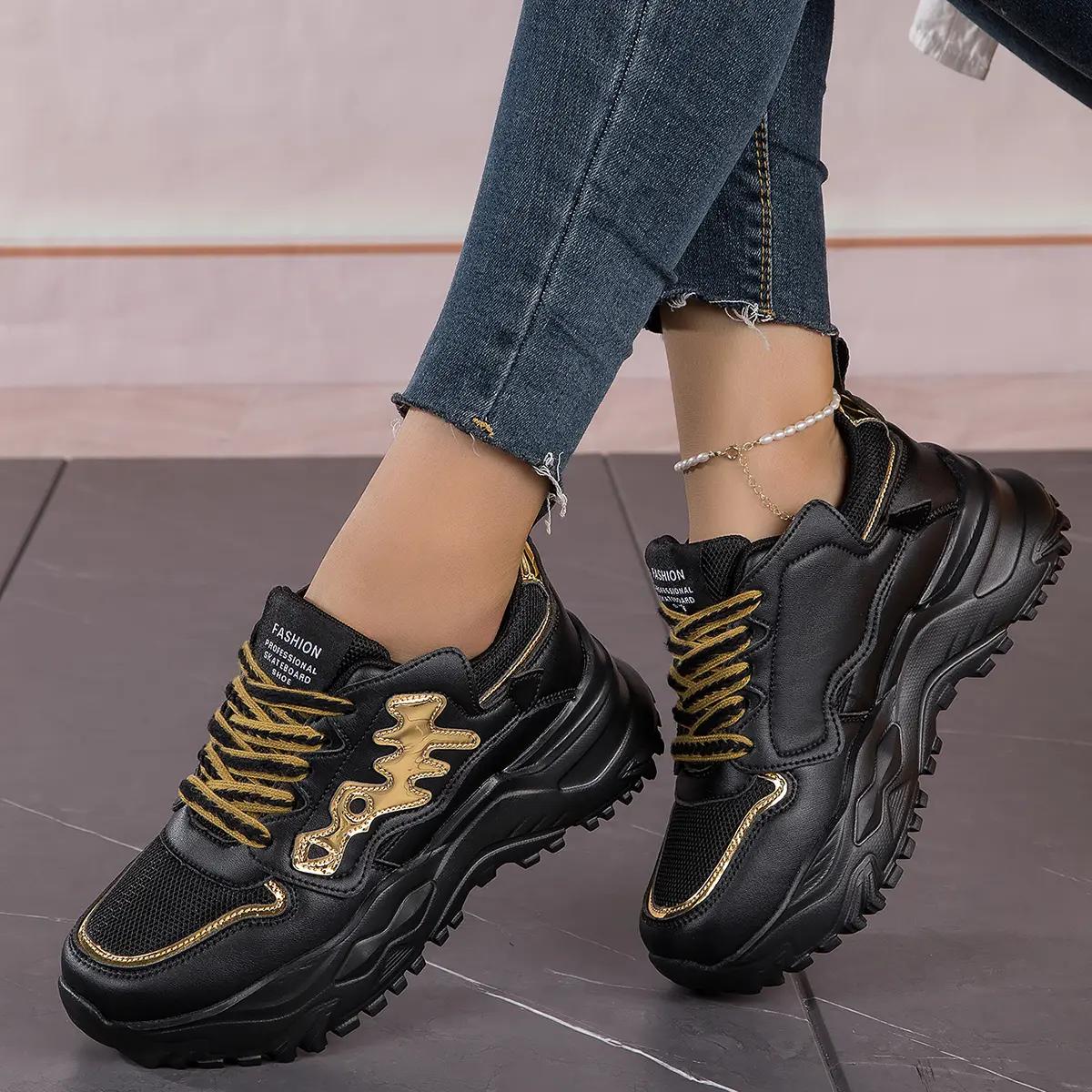 Wondamo Scarpe Da Ginnastica Donna Con Plateau – High Top, Mesh Traspirante, Leggere, Per Corsa E Palestra, Bianco, 38 EU