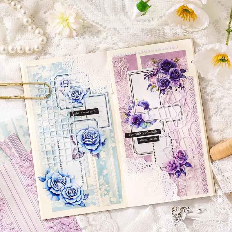 30 pcs Vintage lace material paper Planner Decorative Hand Account Diary Album  Scrapbooking Background paper