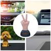 Middle Finger Car Ornament 2 Finger Waving Solar Powered Car Dash Decorations Windowsill Figure Car Interior Accessory Hilarious