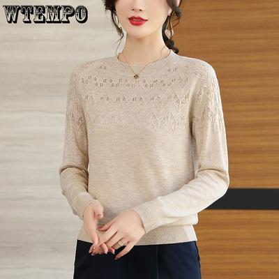 Pulover de damă slăbit și slăbit, toamnă și iarnă, stil nou, cu model de coadă de pește, pulover și top tricotat