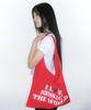 Ames-Worldwide Lettering Casual Hobo Bag Red