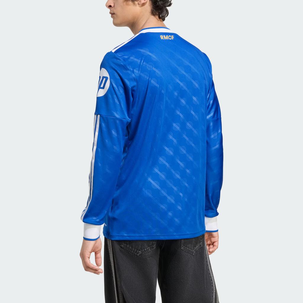 Adidas Originals Real Madrid 25/26 Season Fan Version Quick-Dry Slim Fit Long Sleeve Football Shirt Men tops JW4054