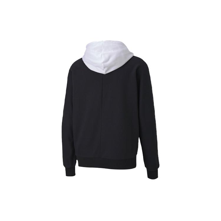 PUMA Running Training Breathable Colorblock Knit Hooded Jacket Black White Men s 582733-01 L
