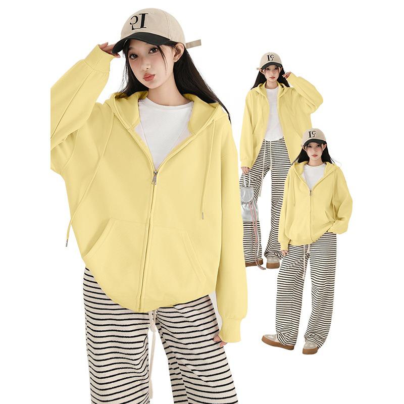 

2025 Шикарный женский кардиган с капюшоном для миниатюрных женщин: Короткий свитшот свободного, расслабленного стиля L