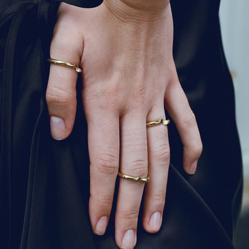 cellmute PRICKLE SIMPLE RING (2COLOR)