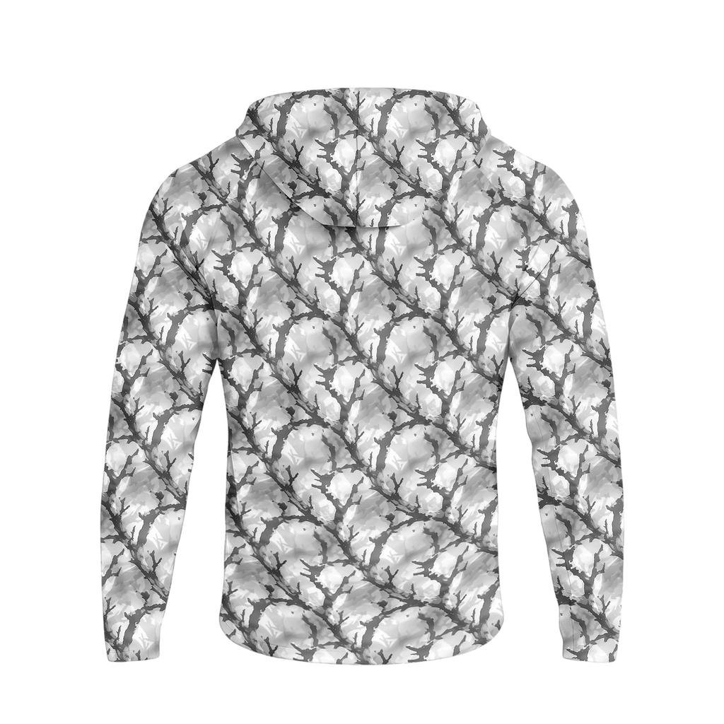 Men's Sun Jacket with Hood - Long Sleeve Raglan Camouflage Print, Casual Summer Outdoor Jacket