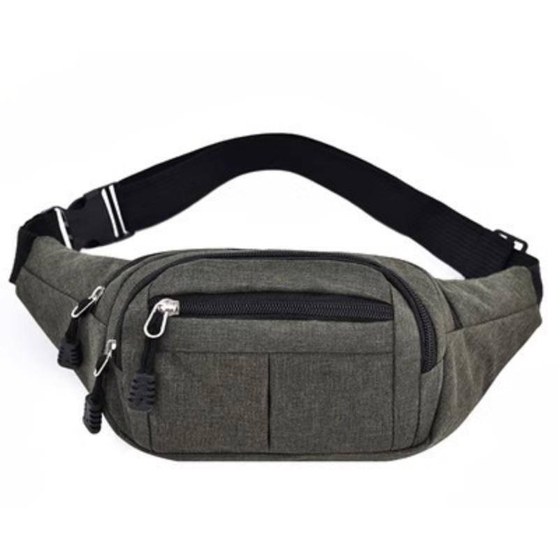 Men's Breast Package Waterproof Outdoor Sports Bag Canvas Pouch Korean-style Waist Bag Fanny Pouch Crossbody Male Banana Bag