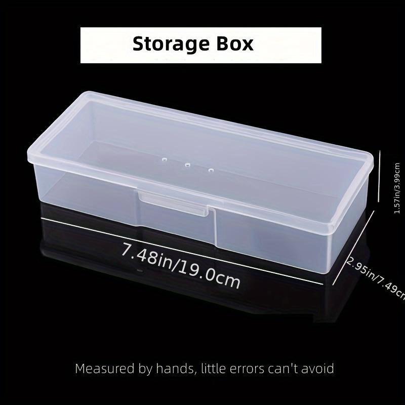 1pc Clear Plastic Nail Tool and Cosmetic Organizer Box, Countertop, Lightweight Storage Solution for Manicure Supplies
