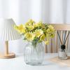 Artificial Flowers 27CM Height Small Bouquet Multiple Sun Chrysanthemum Heads Green Leaves