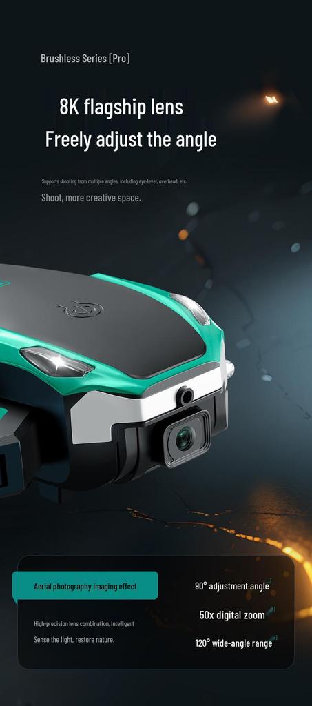 New HD Aerial Photography Drone: Smart Obstacle Avoidance, Brushless, Single/Dual Camera, Long Battery Life, Portable Remote Control