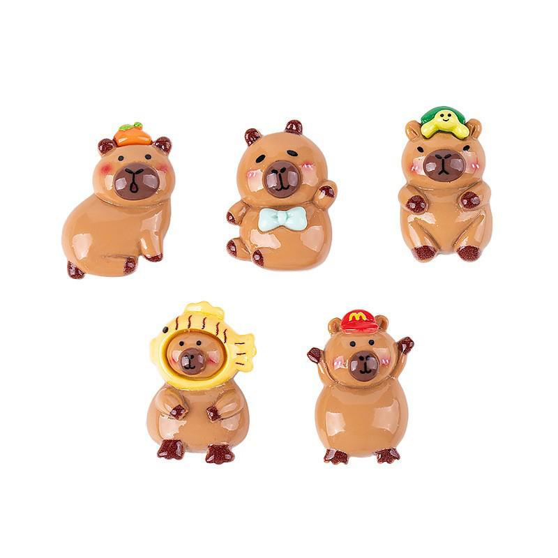 Resin Capybara DIY Phone Case Patches & Kids' Hair Accessories Charms