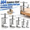 Adjustable Square Clamp 304 Stainless Steel Fixed Holder Clip C-clamp Hardware Fasteners