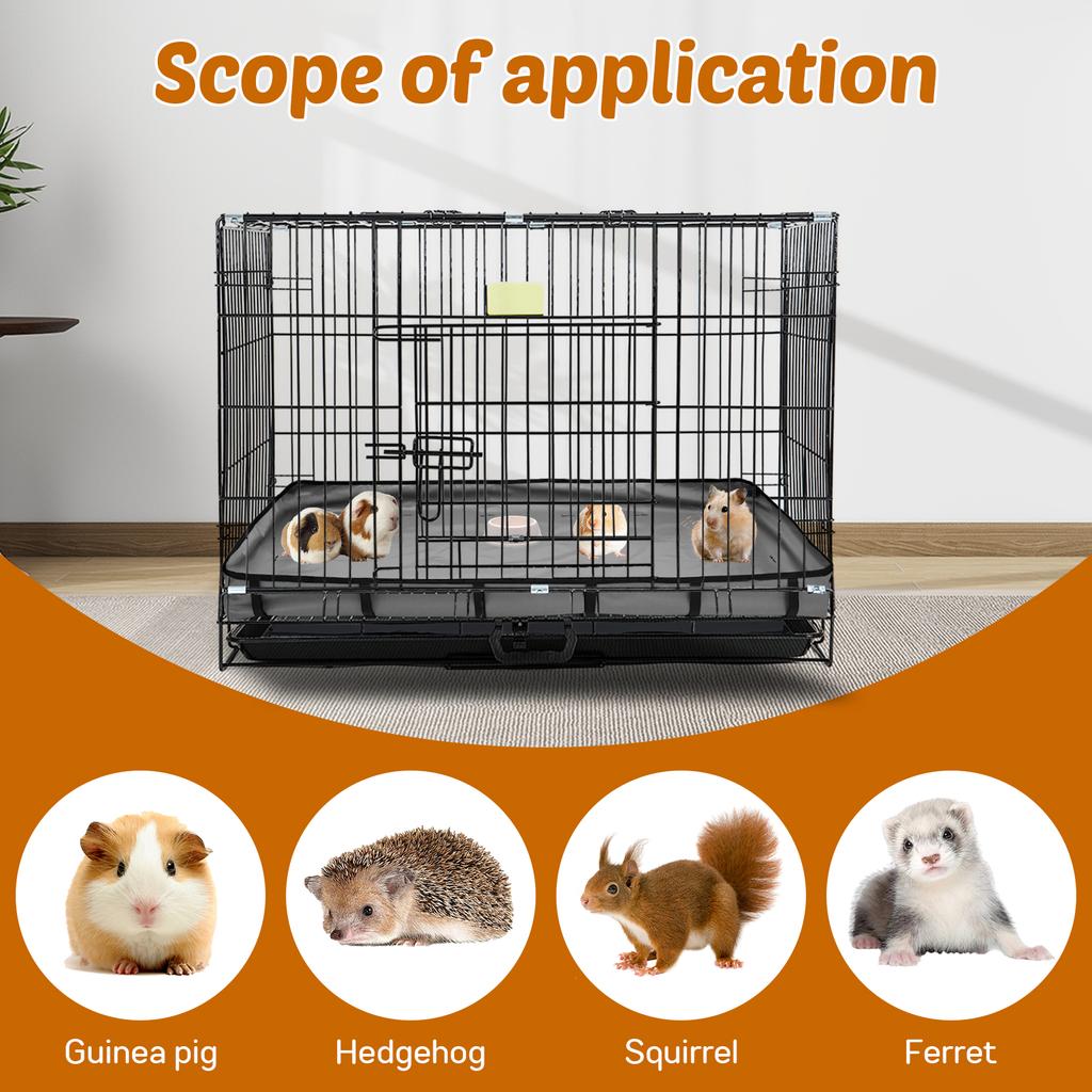 Guinea Pig Cage Liners Oxford Cloth Waterproof Small Animal Cage Bedding Inner Liner with Sticky Strap Pet Supplies Accessories