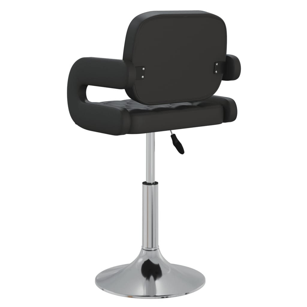 Dining Chairs 2 Pcs Swivel Black Faux Leather