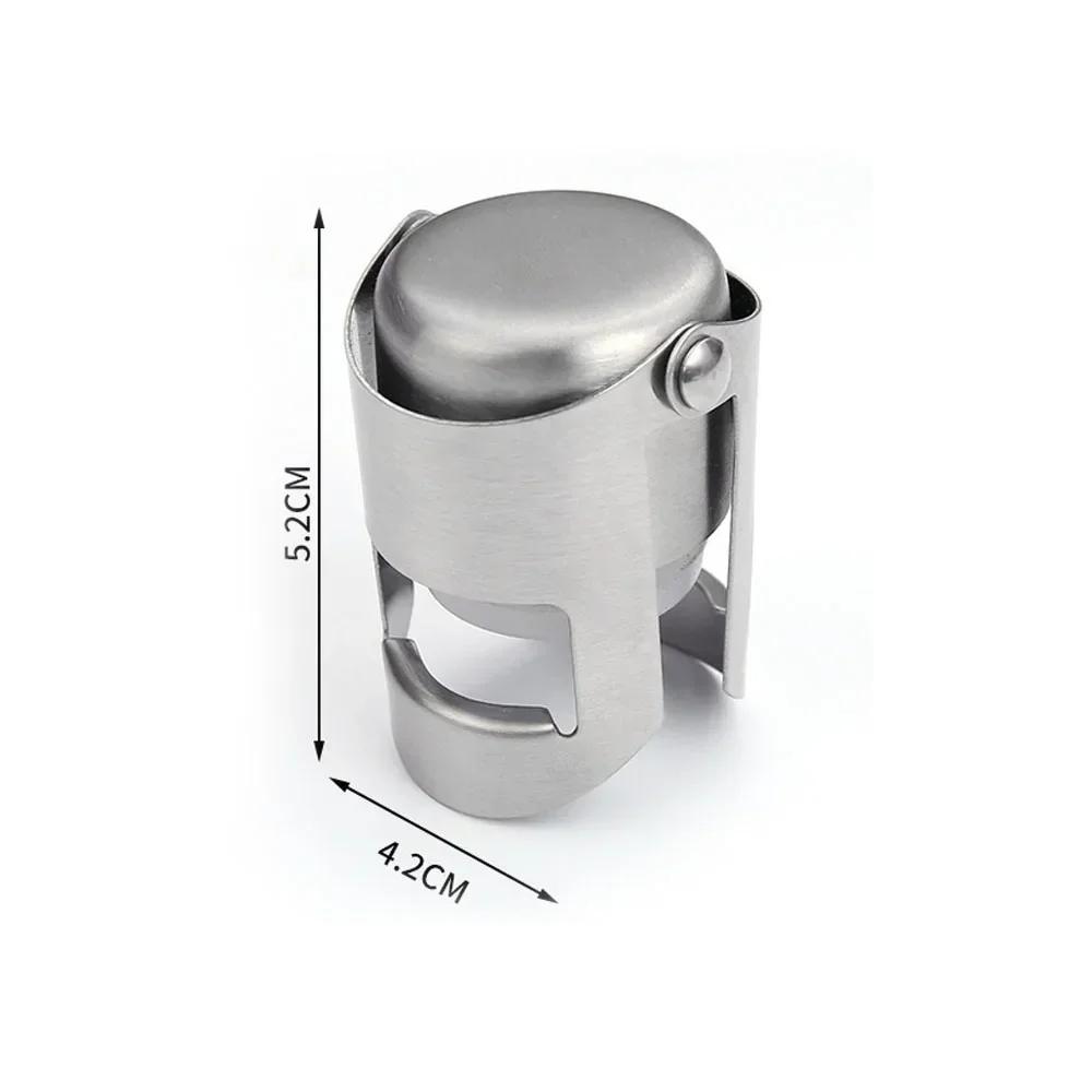Wine Bottle Stopper Wine Beer Bottle Cork Plug Stainless Steel Champagne Sparkling Stopper Bar Tools 1PC Sealing Bottle Cap
