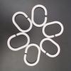 Bathroom Hooks 12pcs Accessories C-Shaped Curtain Guide