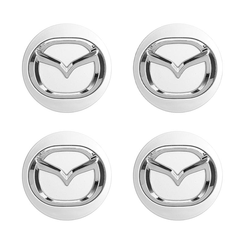 4Pcs 57mm 55mm Accessories Car Wheel Center Cap Hub Cover For Mazda 3 6 2 5 CX-5 CX-30 CX-50 CX-90 CX-8 BT-50 CX-80 CX-70 MX-30 h2