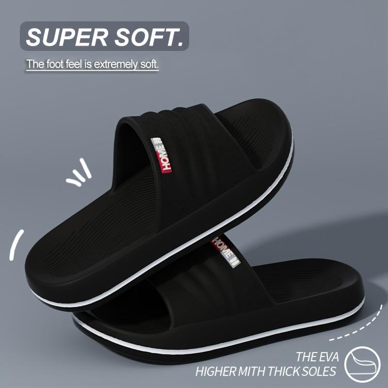Men's EVA Thick Sole Non-Slip Indoor Slippers Breathable Lightweight Comfortable for Home Slippers Bathroom Durable Slipresistant Slippers