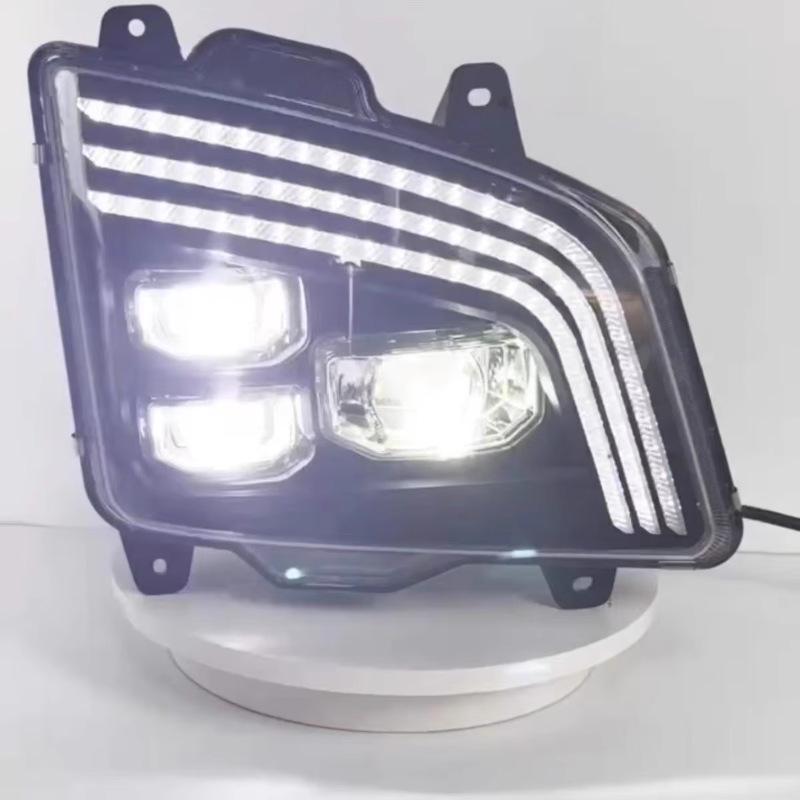 Jiefang JH6 Headlight Assembly: LED Ultra-Bright Laser, Three-Lens with Daytime Running Lights, Dual Low Beams.