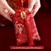 High-End Chinese Wedding Red Envelope Bag for 10,000 Yuan, New Style Cloth Art Design, Perfect for Parents' Address Change Gift