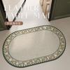 Retro European And American Style Bathroom Door Floor Mat Toilet Soft Diatom Mud Floor Mat Floral Absorbent Foot Mat Household